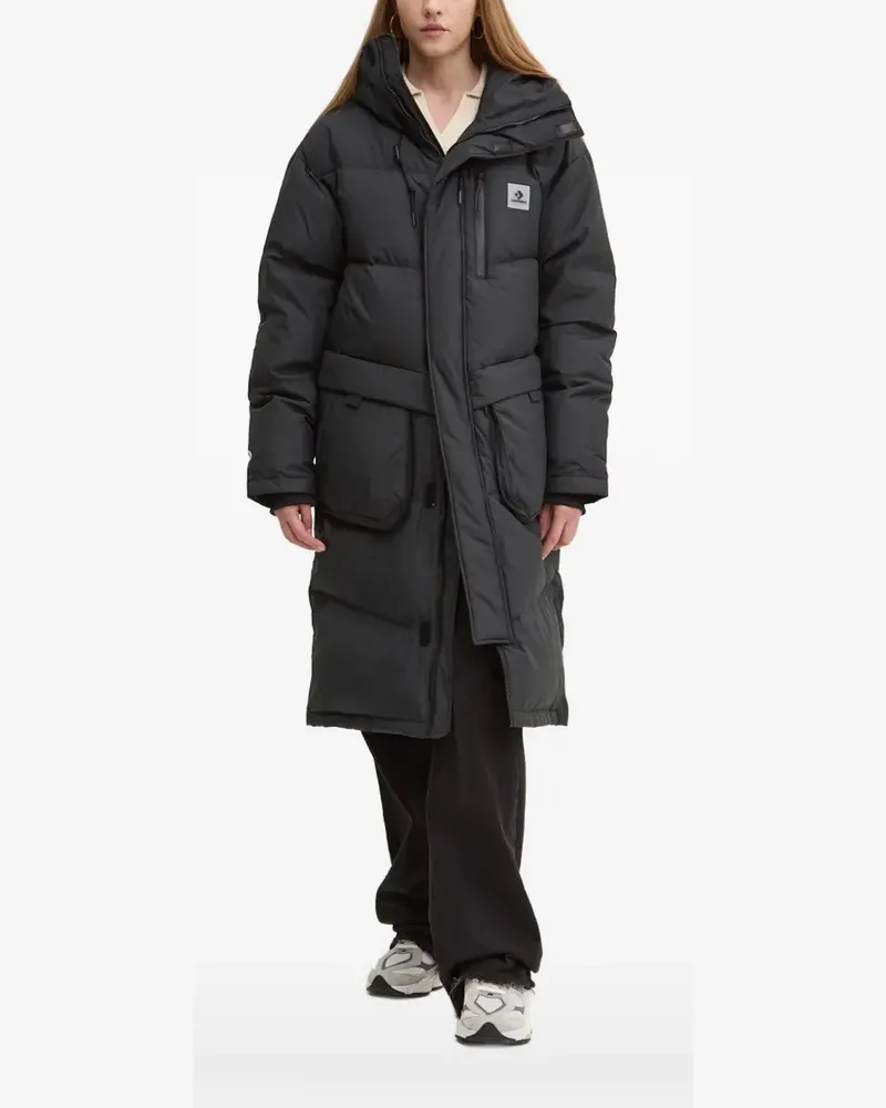 Converse hooded padded coat - Schwarz Schwarz
