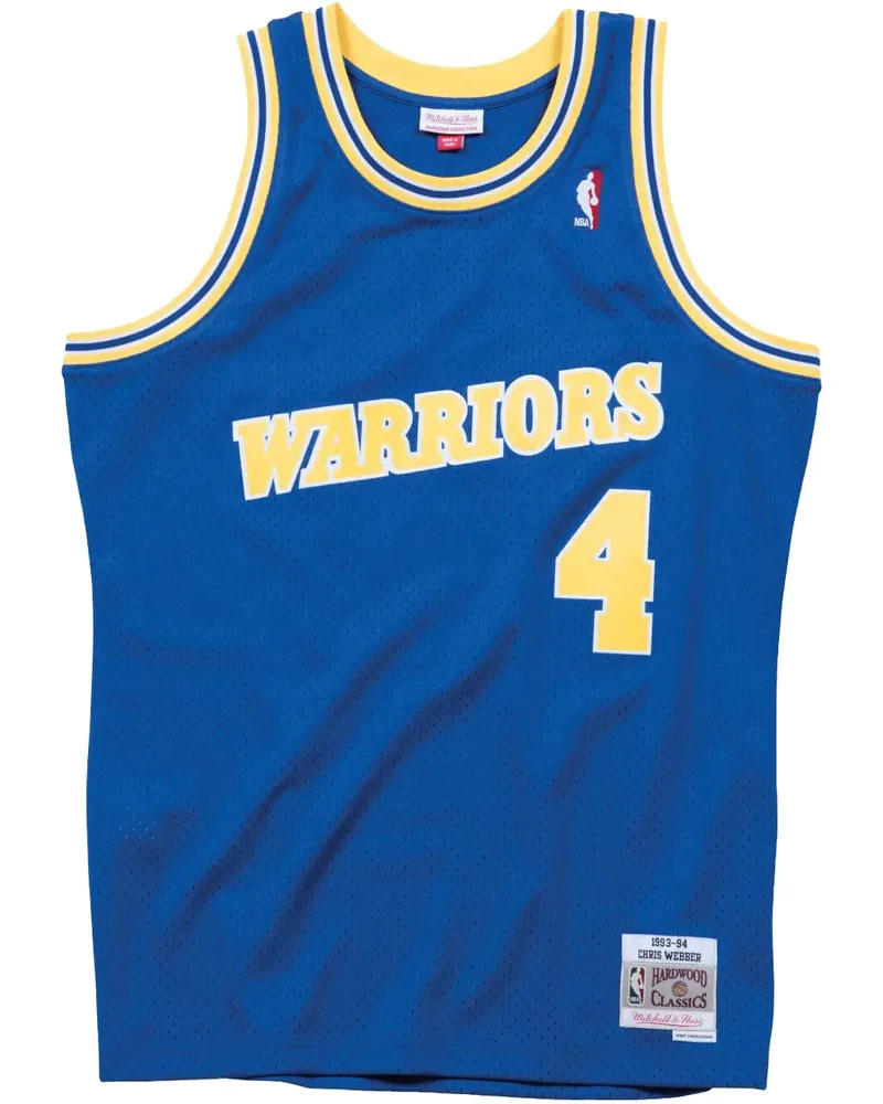 Mitchell & Ness NBA Swingman "Warriors Road 93-04 Webber" Trikot - Blau Blau