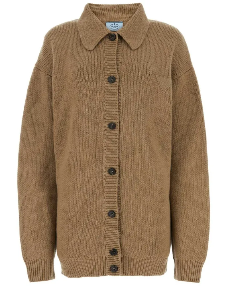 Prada Biscuit Cardigan aus Kaschmir - Braun Braun