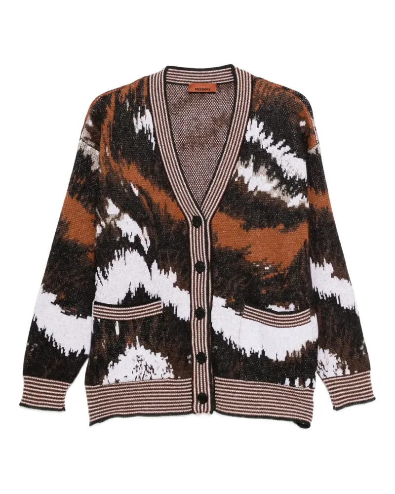 Missoni Cardigan mit abstraktem Print - Schwarz Schwarz