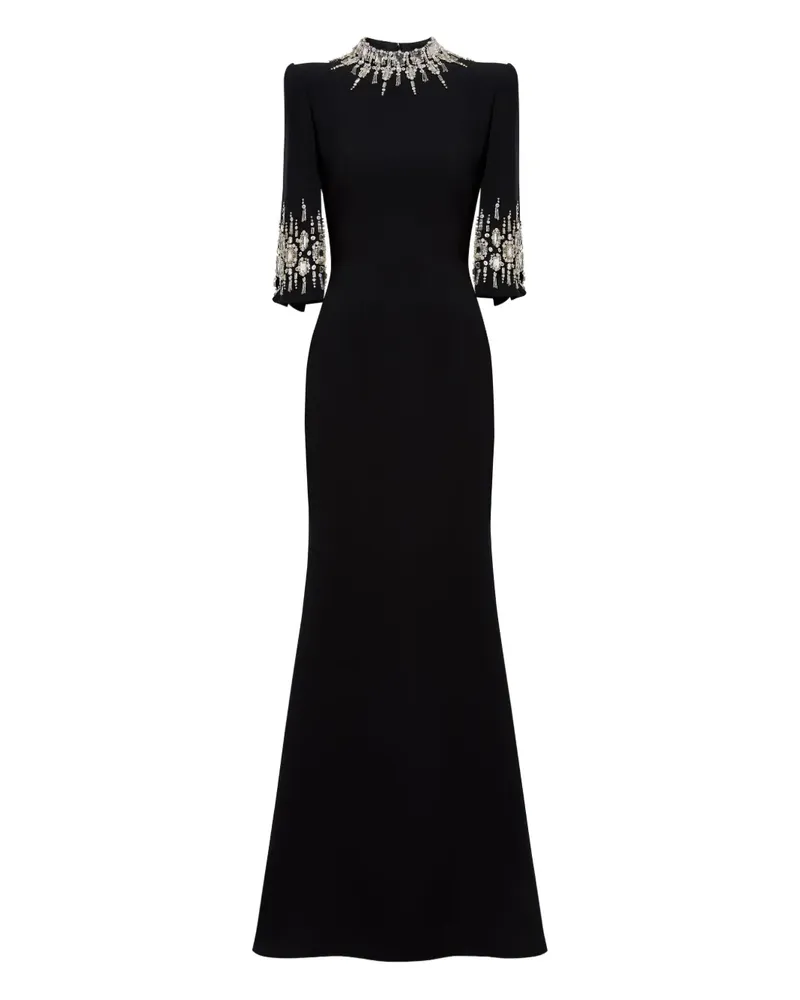 Jenny Packham Llana Maxikleid - Schwarz Schwarz