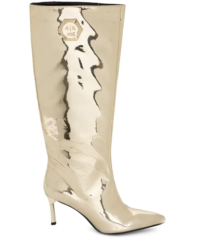Armani Exchange Stiefel mit Logo-Applikation 75mm - Gold Gold