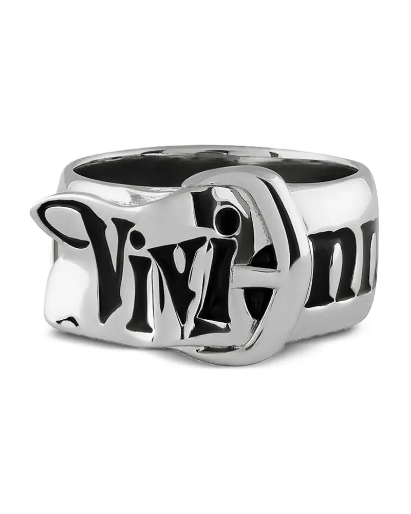 Vivienne Westwood Ring mit gravierter Schnalle - Grau Grau