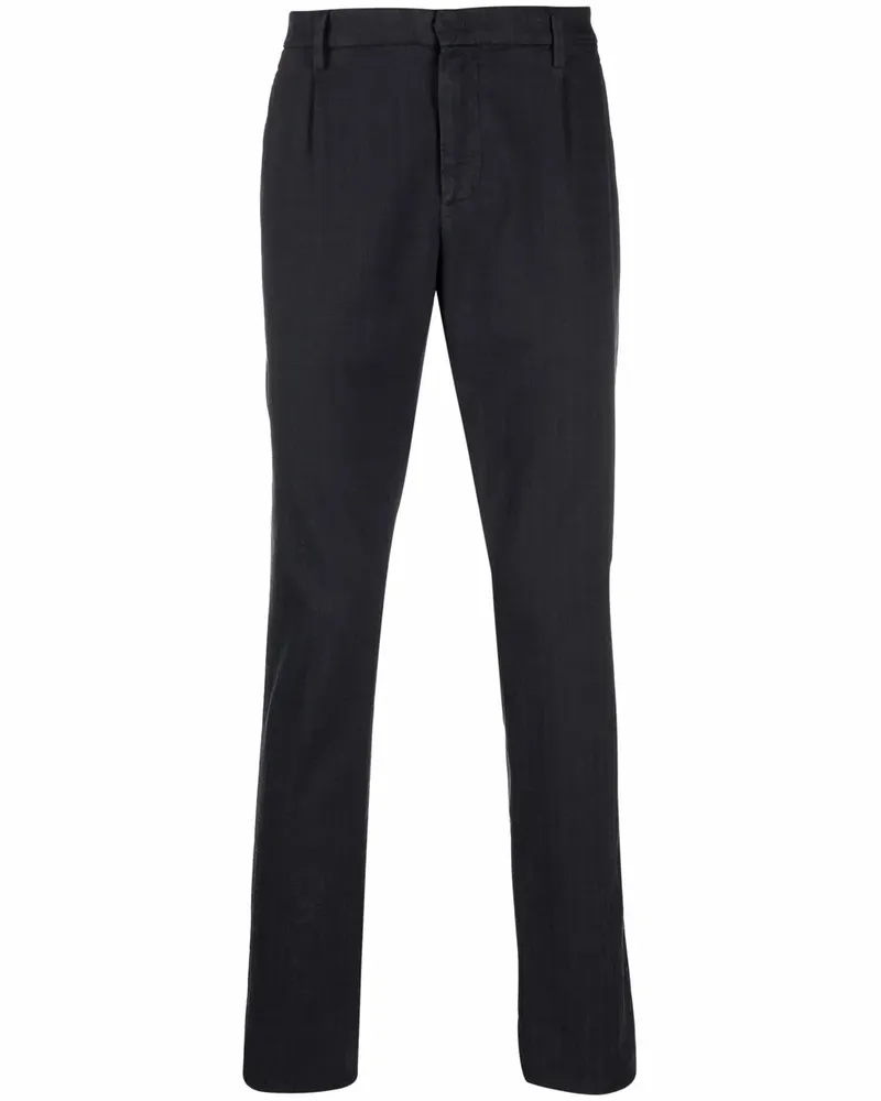 Dondup Gerade Hose mit Fischgrätenmuster - Grau Grau