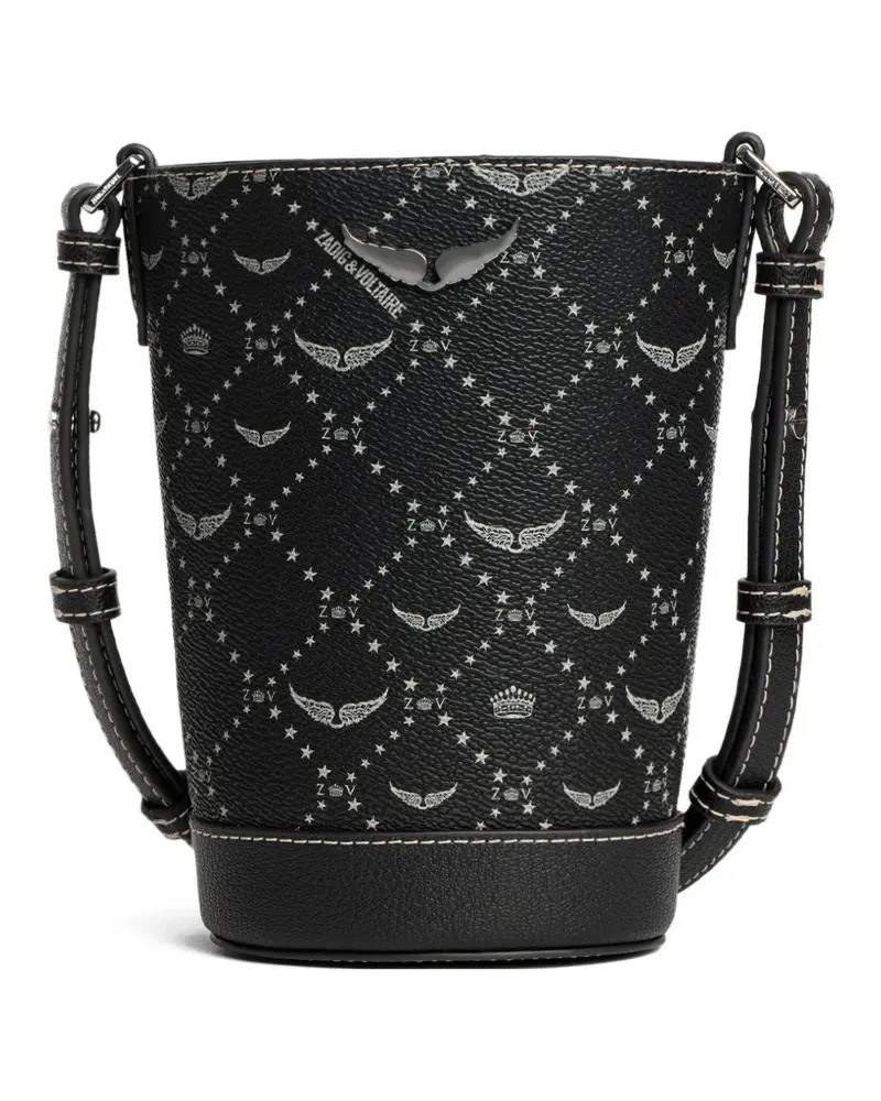 Zadig & Voltaire Beuteltasche mit Logo-Print - Schwarz Schwarz