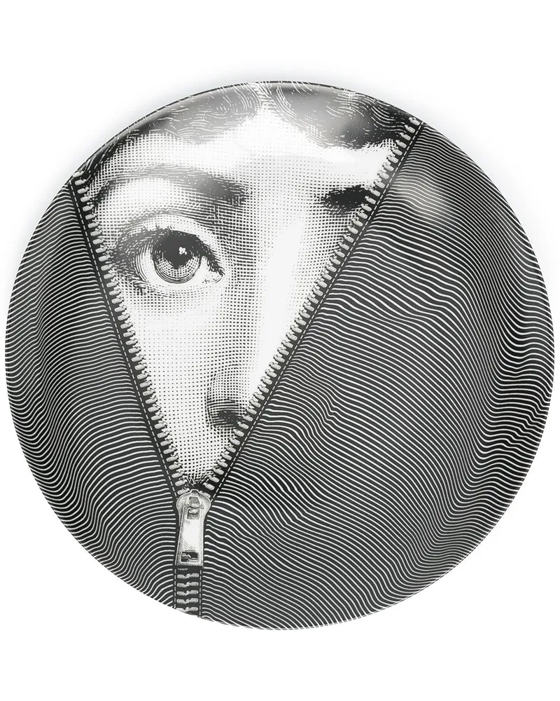 Fornasetti Tema e Variazioni no. 401' Teller Schwarz