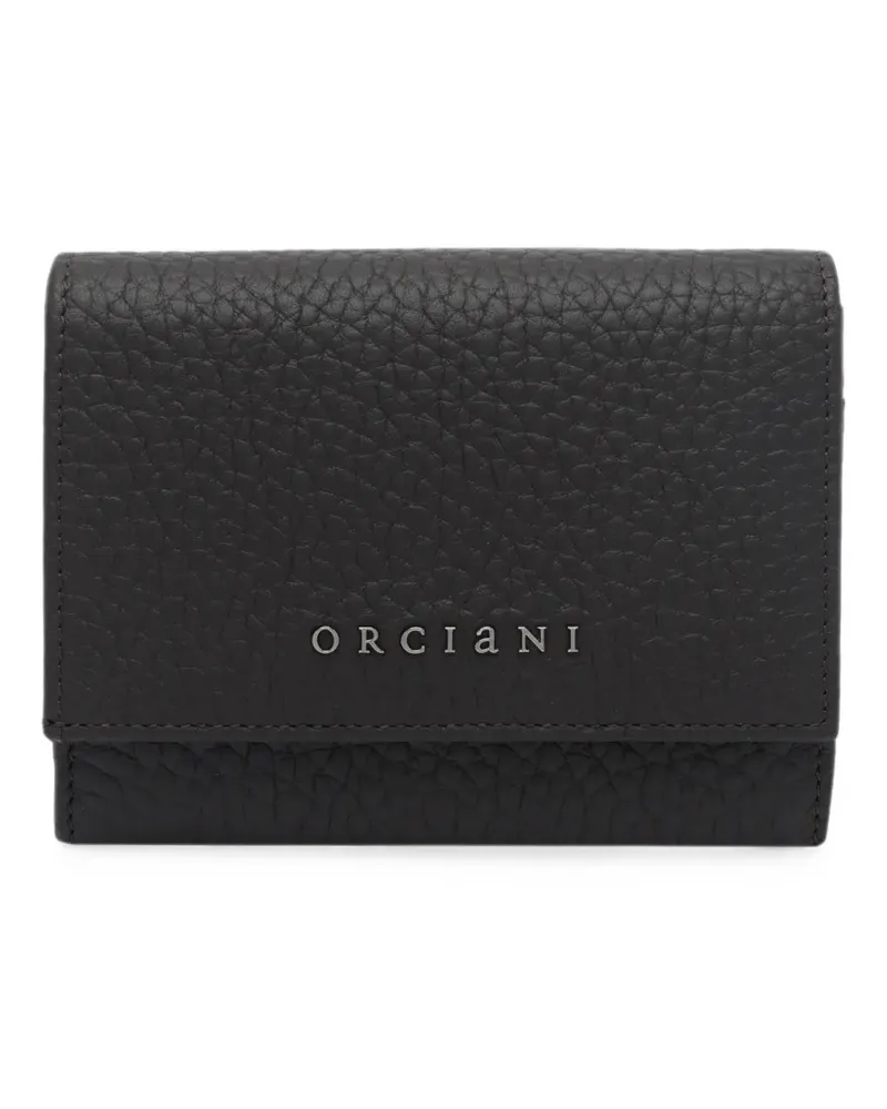 Orciani grained leather wallet - Braun Braun