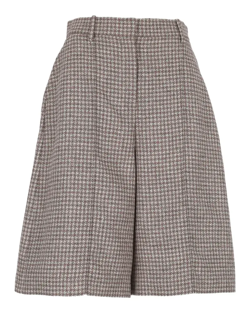 AGNONA houndstooth-pattern wide-leg shorts - Braun Braun