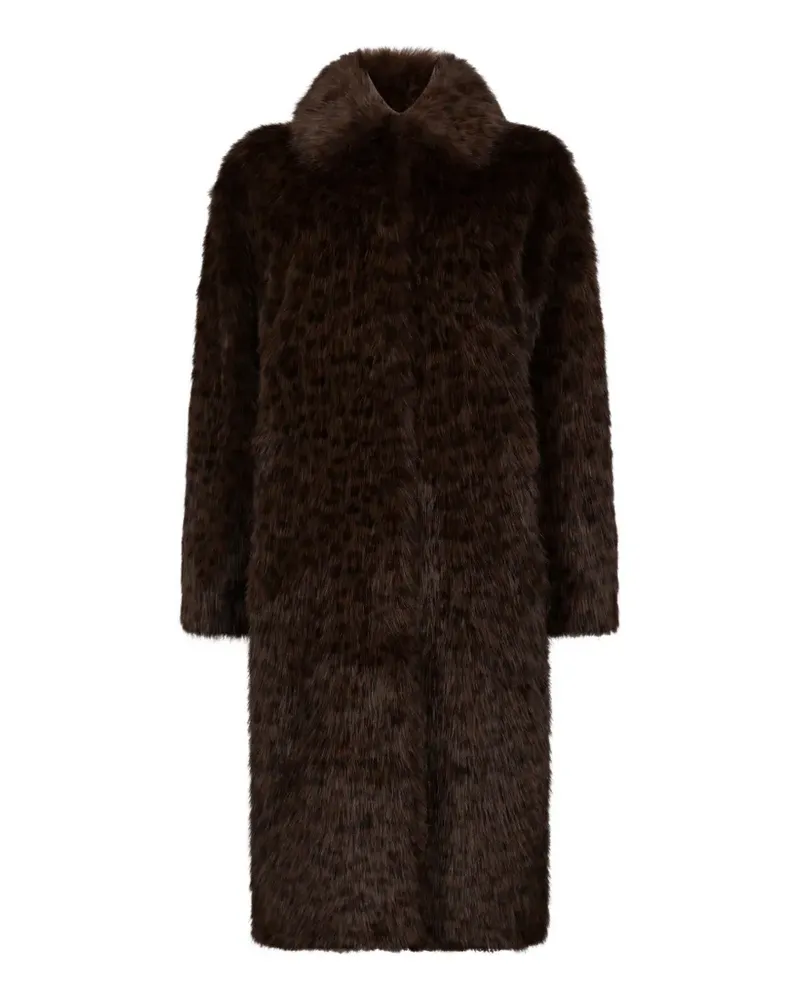 MC2 Saint Barth leopard-print faux-fur coat - Braun Braun
