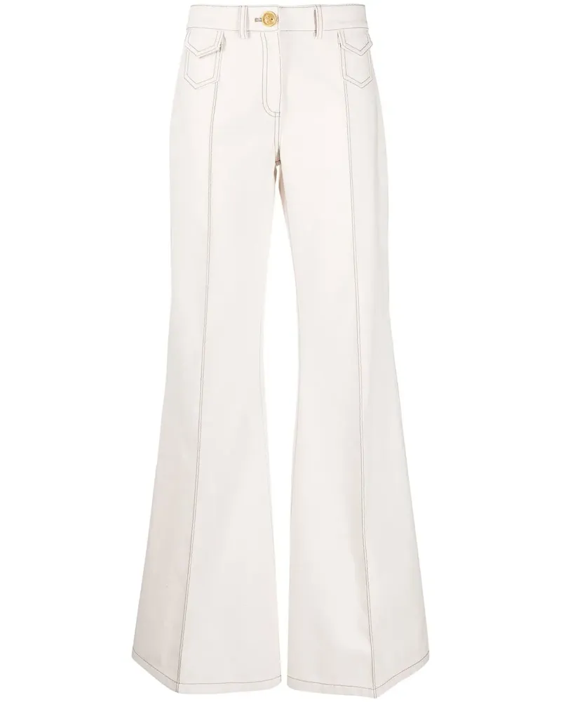 Giambattista Valli Ausgestellte Wide-Leg-Hose - Nude Nude
