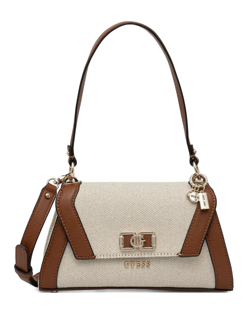 Guess Schultertasche mit Drehverschluss-Anhänger - Nude Nude