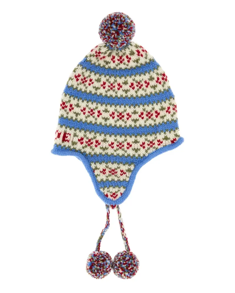 BODE floral-pattern beanie hat - Weiß Weiß