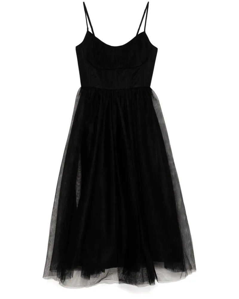 Zimmermann Corsage-Kleid aus Tüll - Schwarz Schwarz