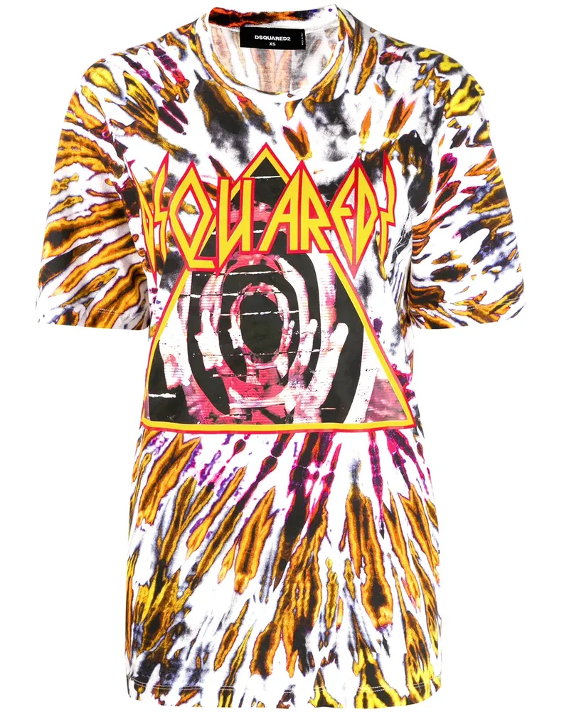 Dsquared2 T-Shirt mit Batikmuster - Schwarz Schwarz