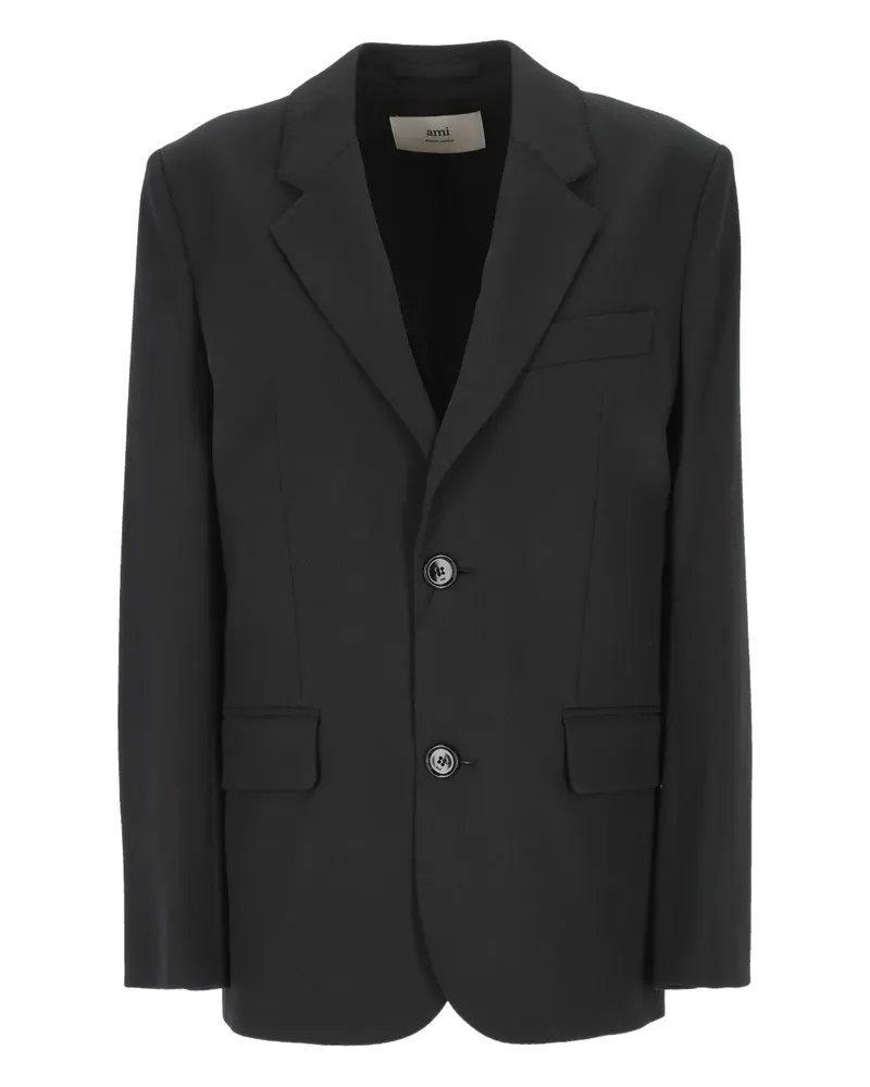 AMI Paris Blazer mit gepolsterten Schultern - Schwarz Schwarz