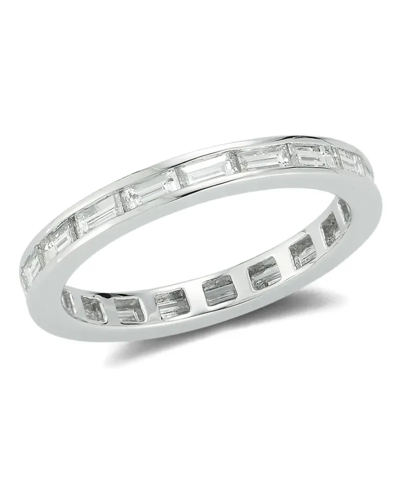 MATEO Horizontaler Platin-Ring mit Diamanten - Silber Silber