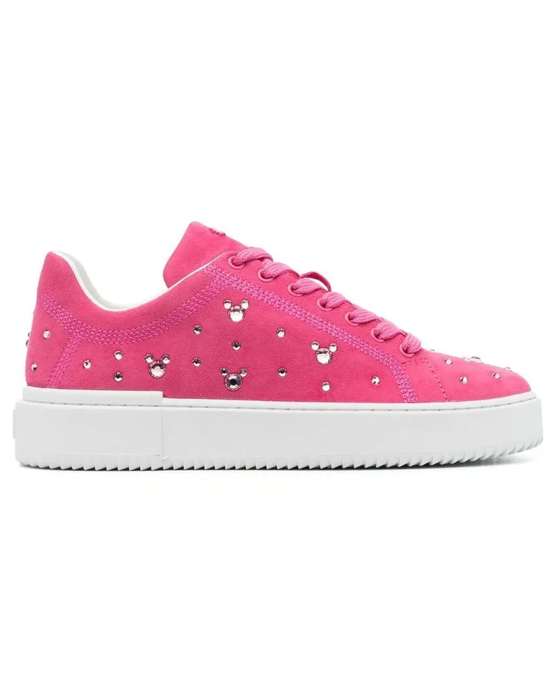 Stuart Weitzman Sneakers aus Wildleder mit Kristallen - Rosa Rosa