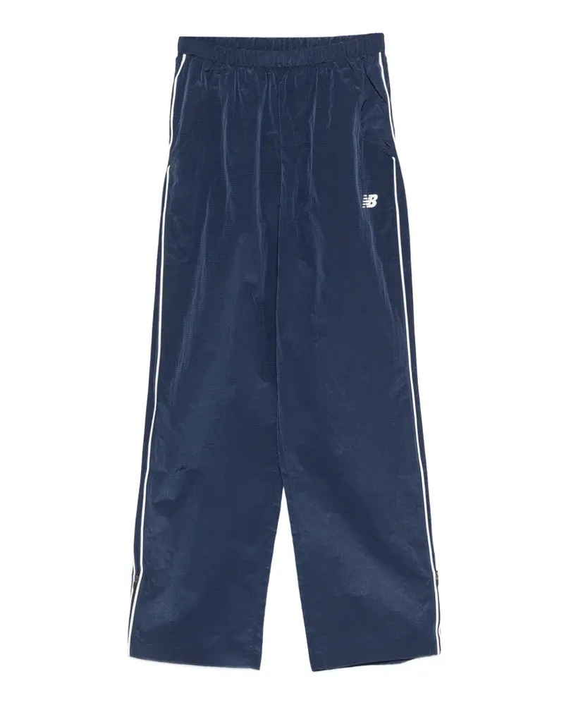 New Balance logo-embroidered trousers - Blau Blau