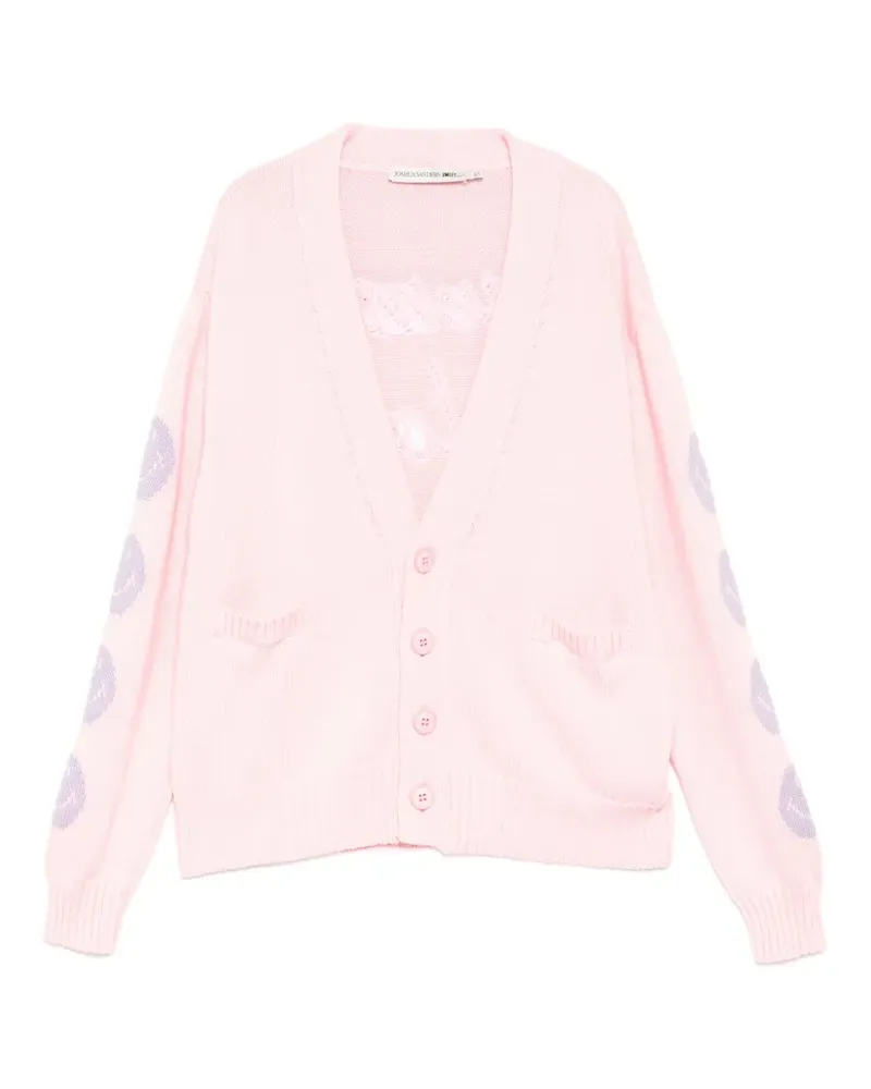 Joshua Sanders smiley-face V-neck cardigan - Rosa Rosa
