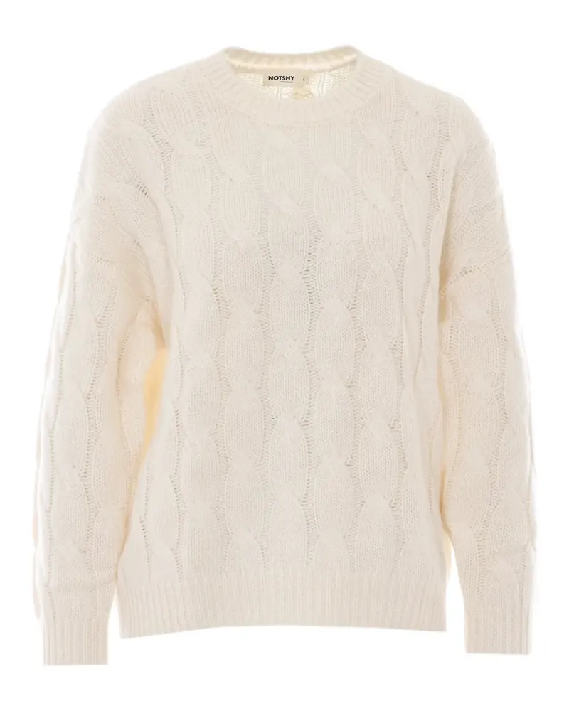 Not Shy Patzi Pullover mit Zopfmuster - Nude Nude