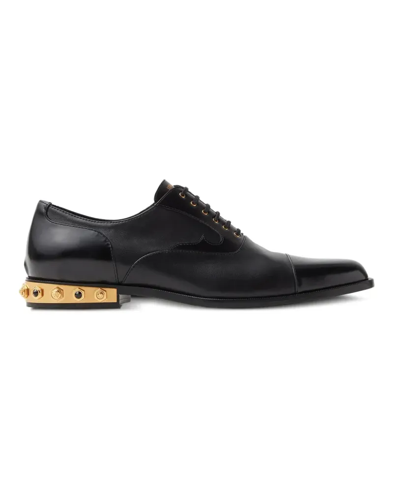 Versace Julio embellished leather lace-up shoes - Schwarz Schwarz