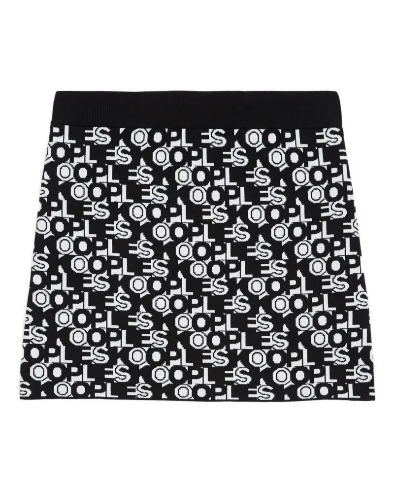 The Kooples Gestrickter Minirock mit Logo - Schwarz Schwarz