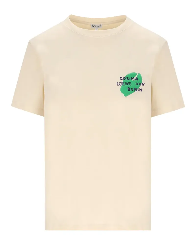 Loewe x Cosima Von Bonin embroidered T-shirt - Nude Nude