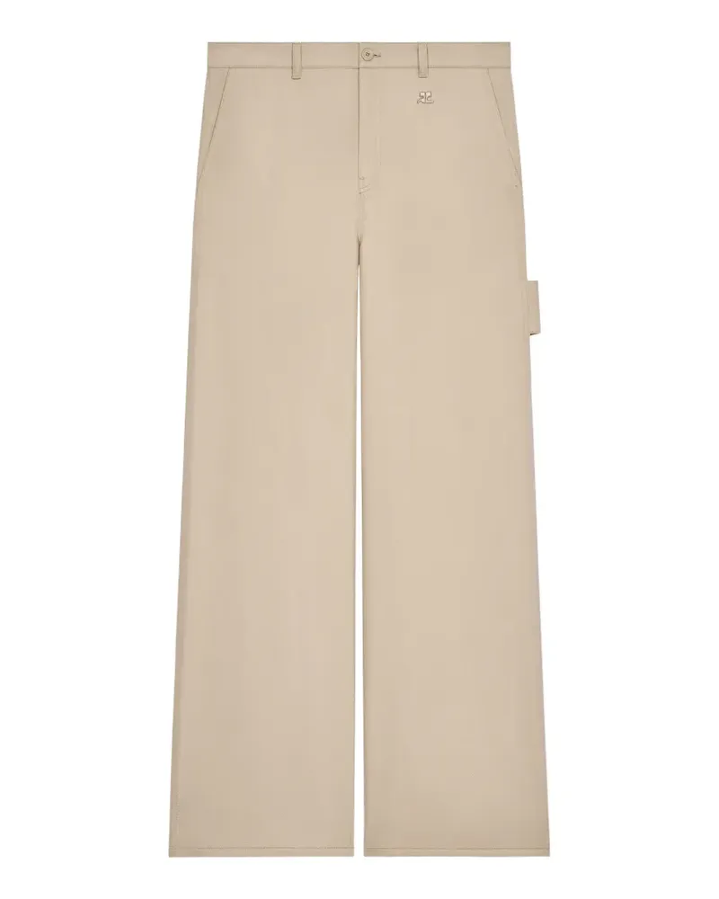 Courrèges Hammer Hose mit Logo-Stickerei - Nude Nude