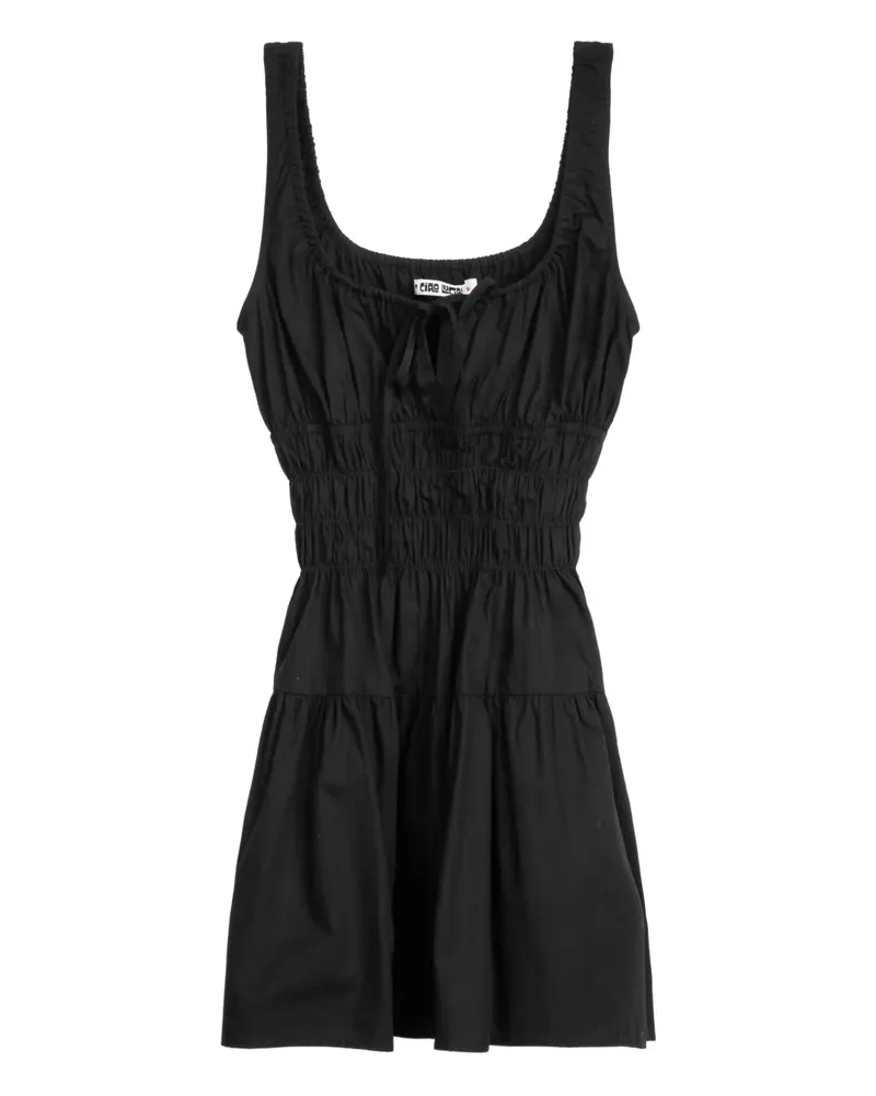 Ciao Lucia Ausgestelltes Kleid mit gesmoktem Oberteil - Schwarz Schwarz