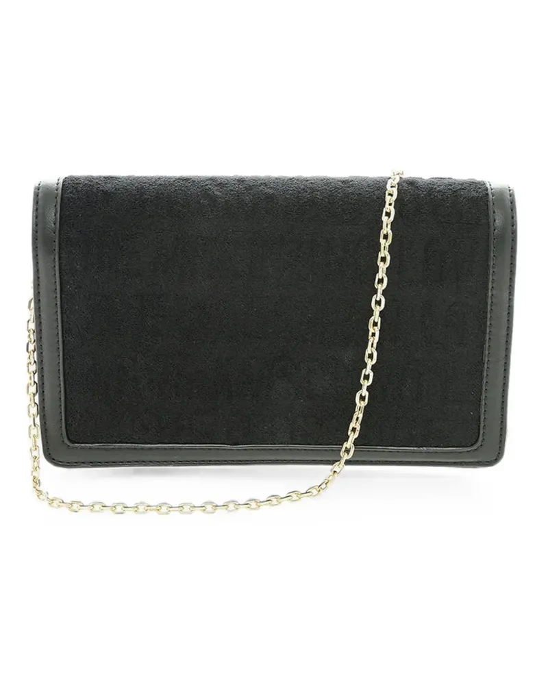 Moschino logo-print chain-strap small shoulder bag - Schwarz Schwarz