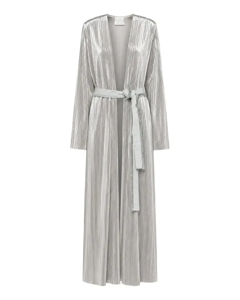 forte_forte plissé belted coat - Silber Silber