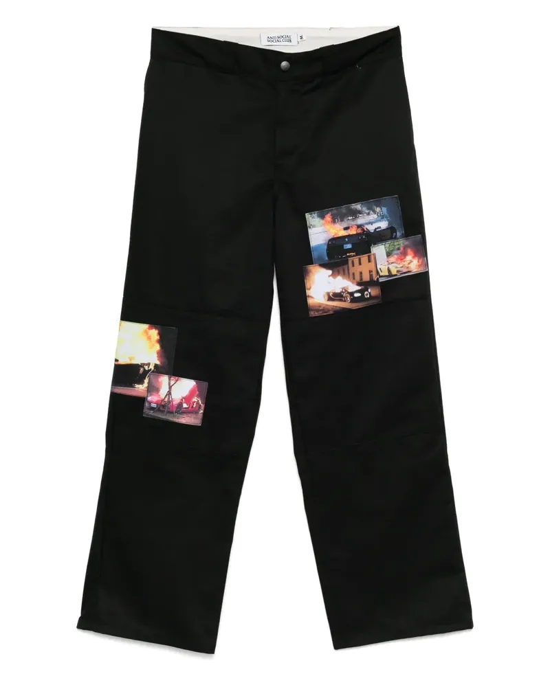 Anti Social Social Club Burnout Work Hose - Schwarz Schwarz