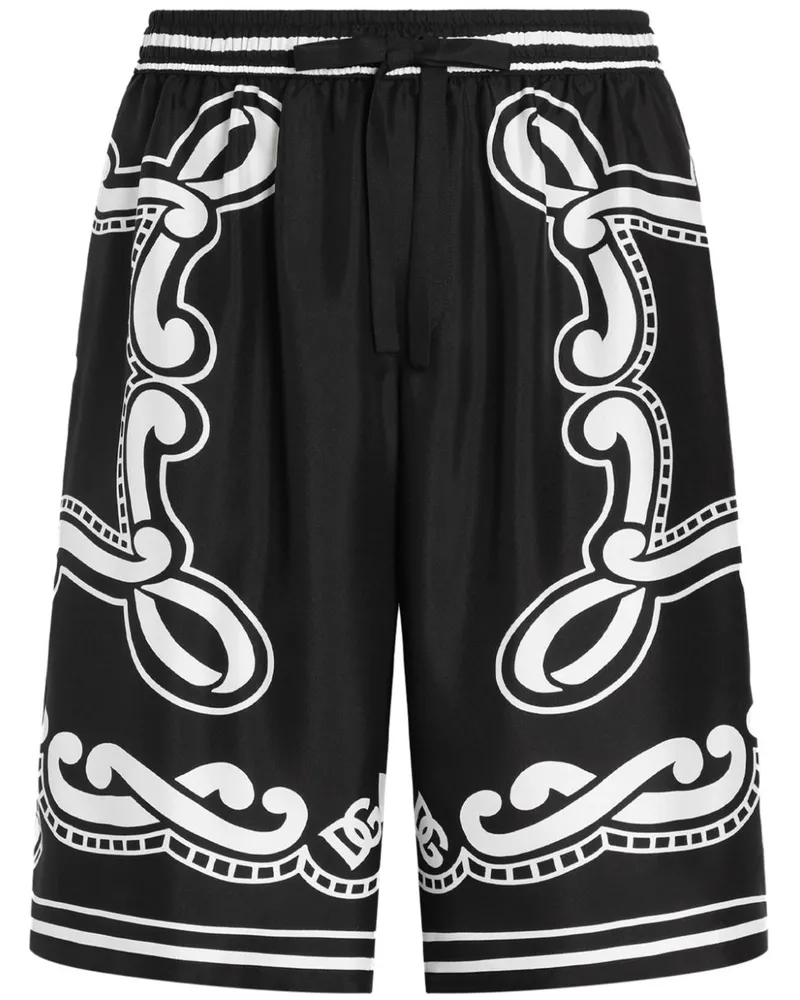 Dolce & Gabbana Shorts mit Bandana-Print - Schwarz Schwarz
