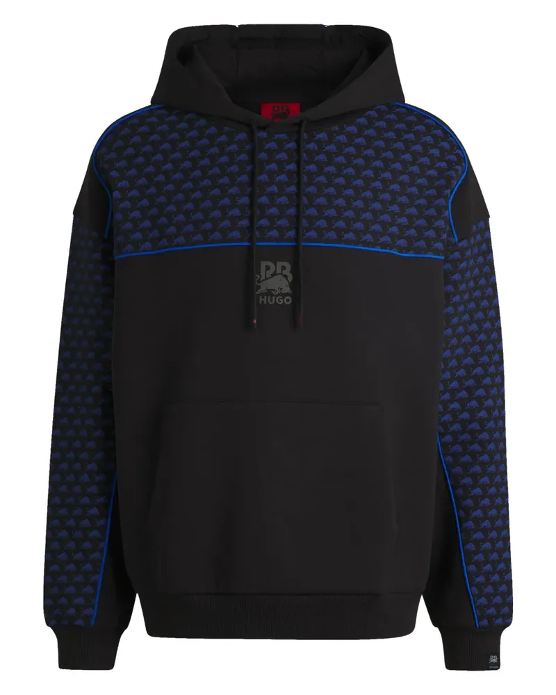HUGO BOSS Hoodie mit Logo-Print - Schwarz Schwarz