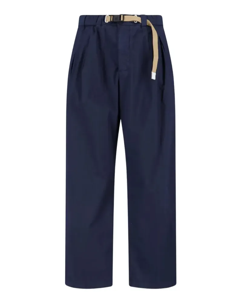 PLAN C belted pleated trousers - Blau Blau