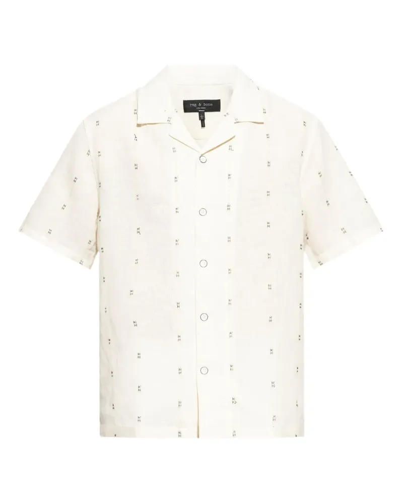 Rag & Bone Gemustertes Hemd - Weiß Weiß