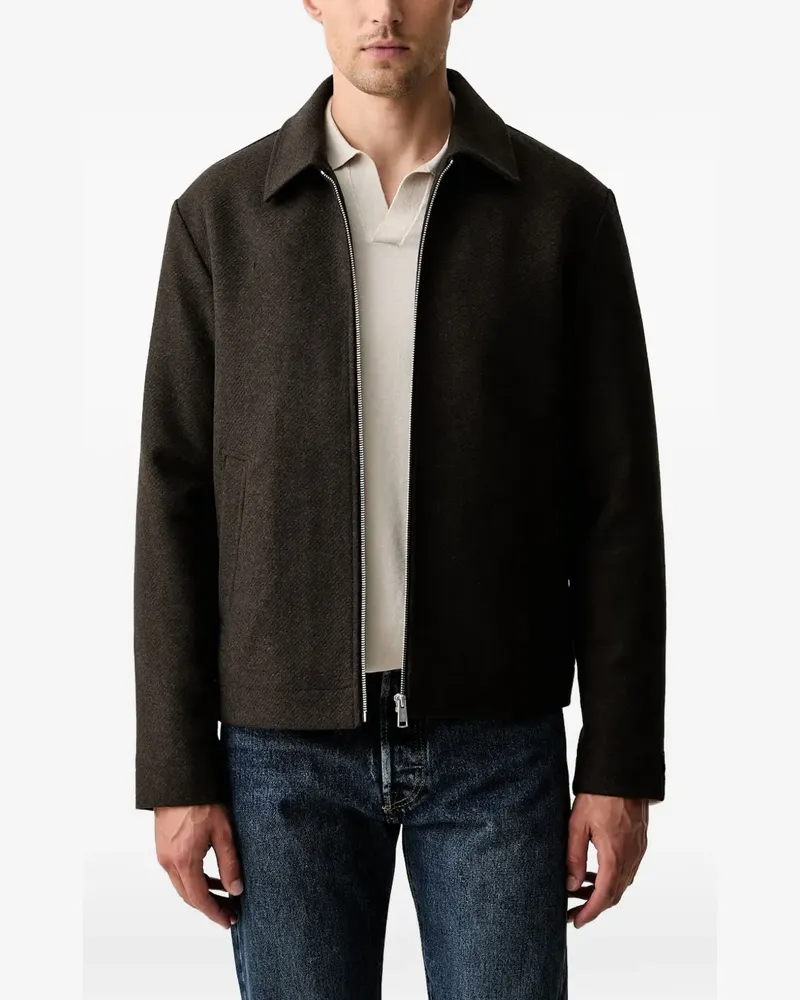 Marc O'Polo zip-up collared jacket - Braun Braun