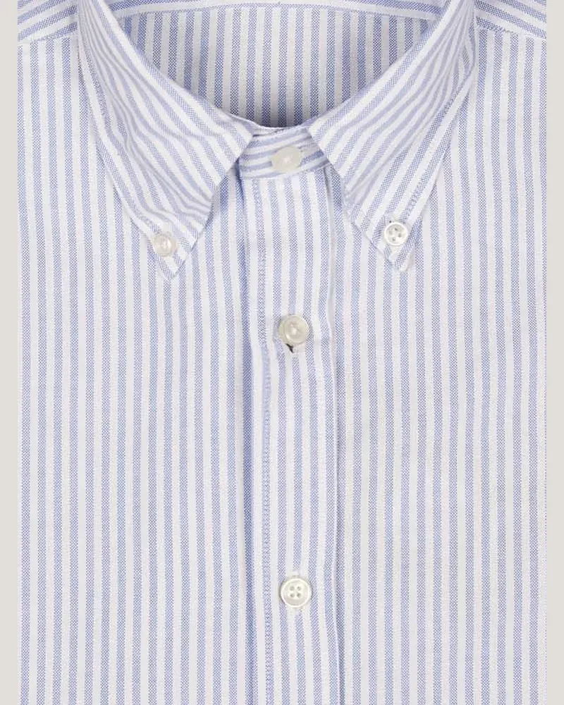 XACUS Gestreiftes Hemd mit Knöpfen - Weiß Weiß