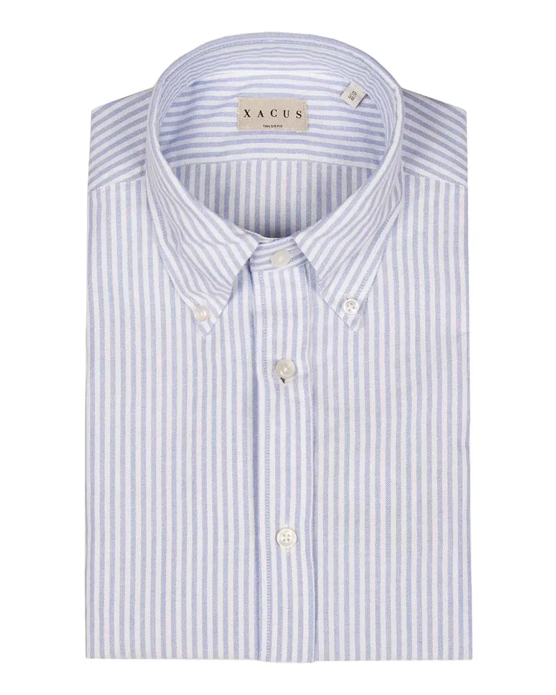 XACUS buttoned striped shirt - Weiß Weiß