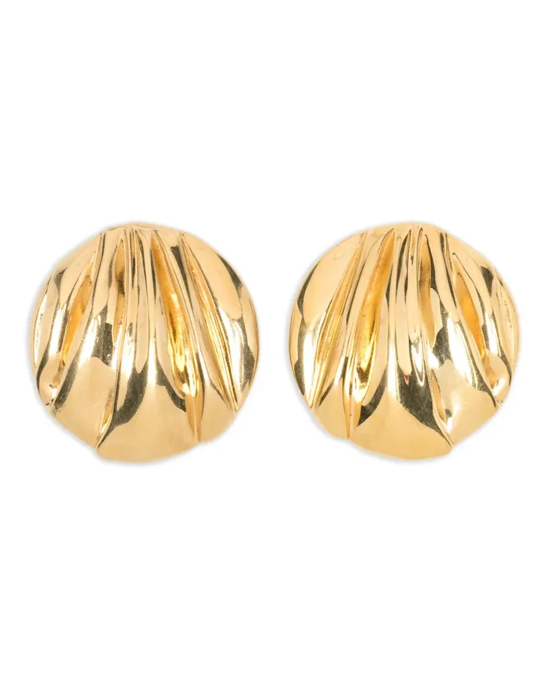 Chloé Pleats Ohrringe mit Scheibe - Gold Gold