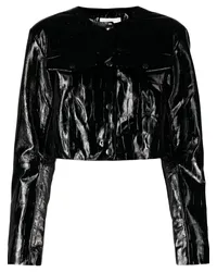 Gestuz AnafeeGz Cropped-Lederjacke Schwarz