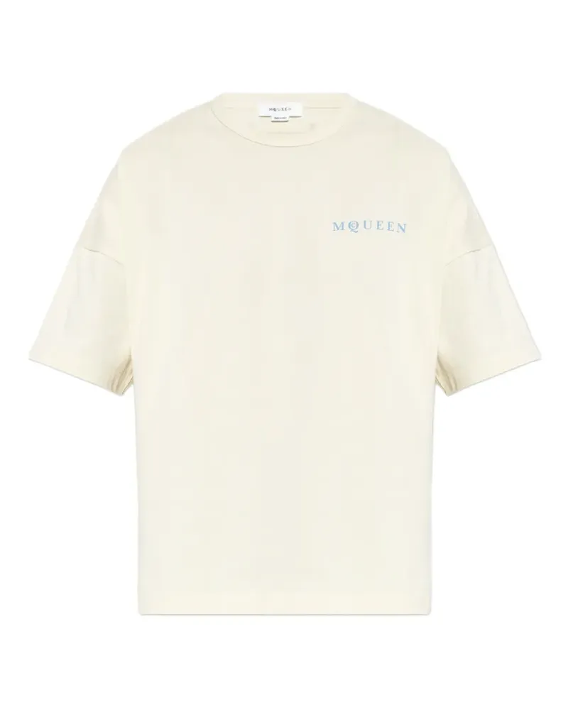 Alexander McQueen logo-print T-shirt - Nude Nude