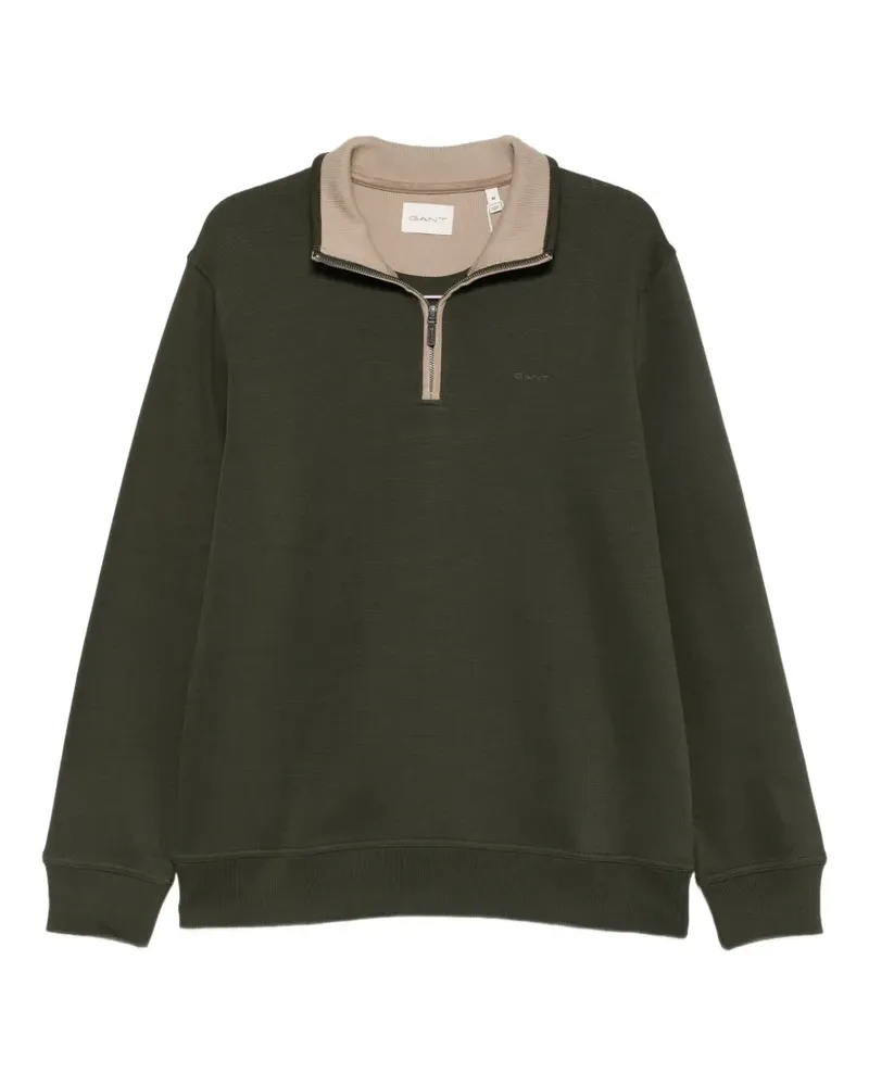 Gant Sacker rib half-zip sweater - Grün Grün
