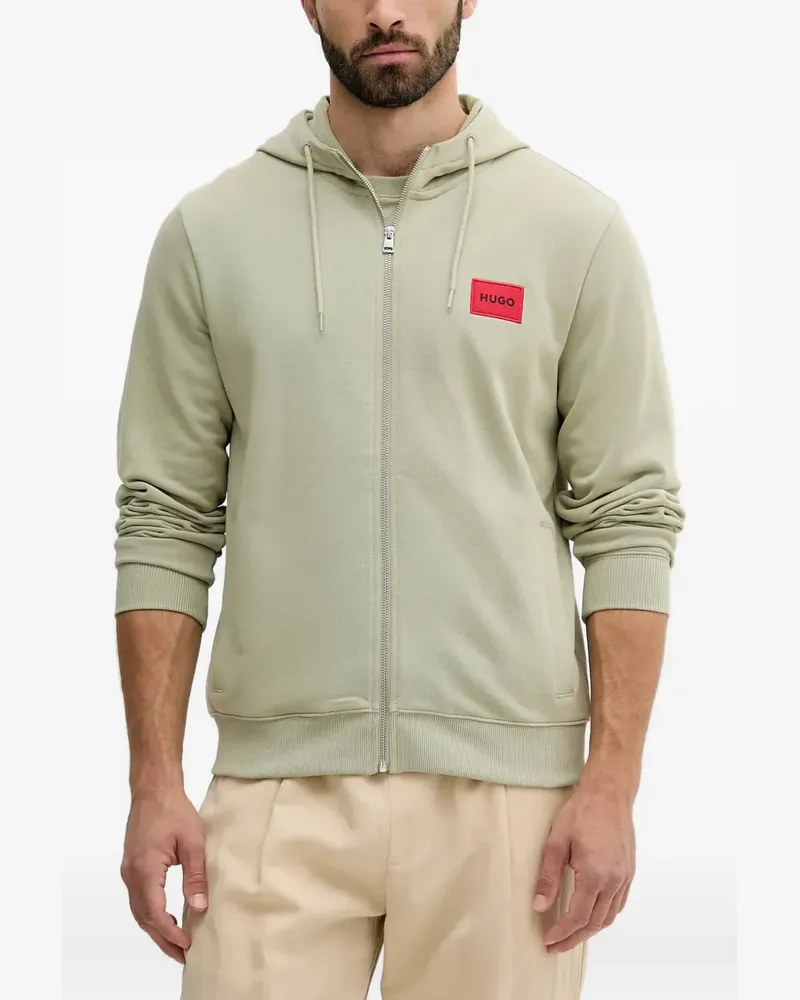HUGO BOSS Daple Kapuzenjacke mit Logo-Patch - Grün Grün