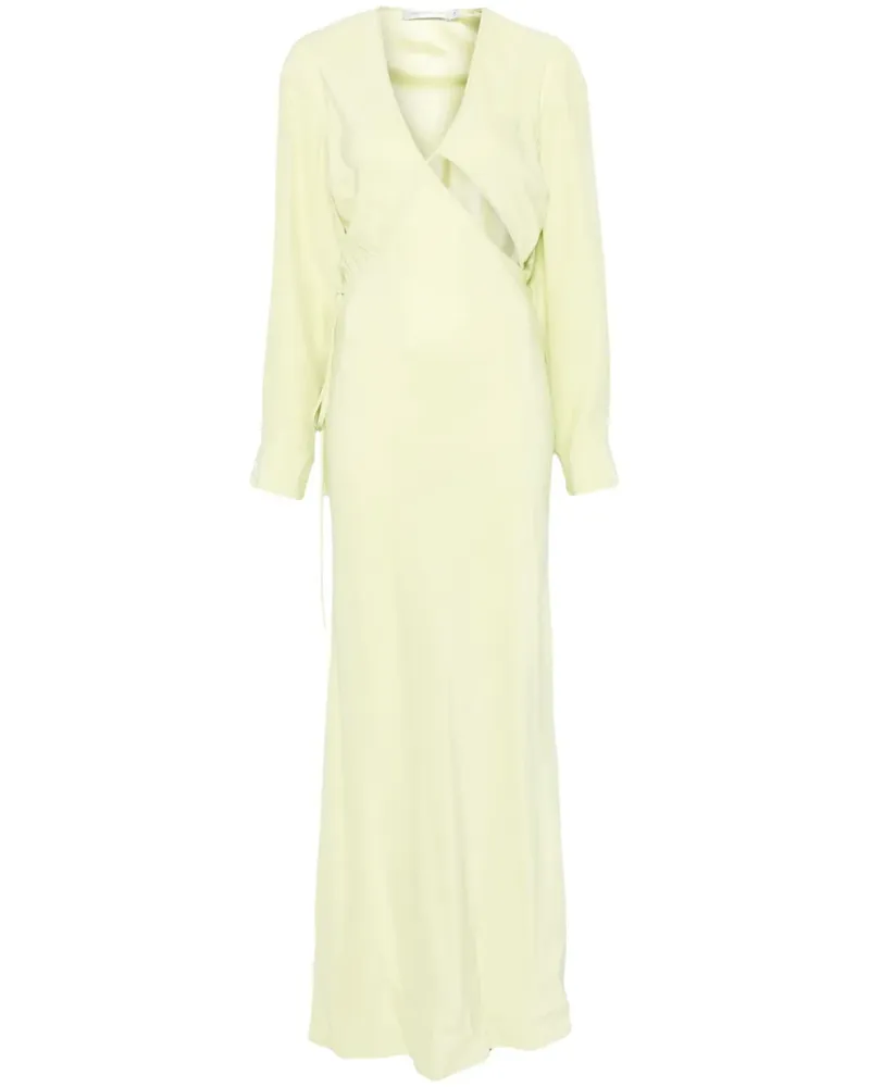 Christopher Esber Seiden-Maxikleid mit überkreuzten Trägern - Grün Grün