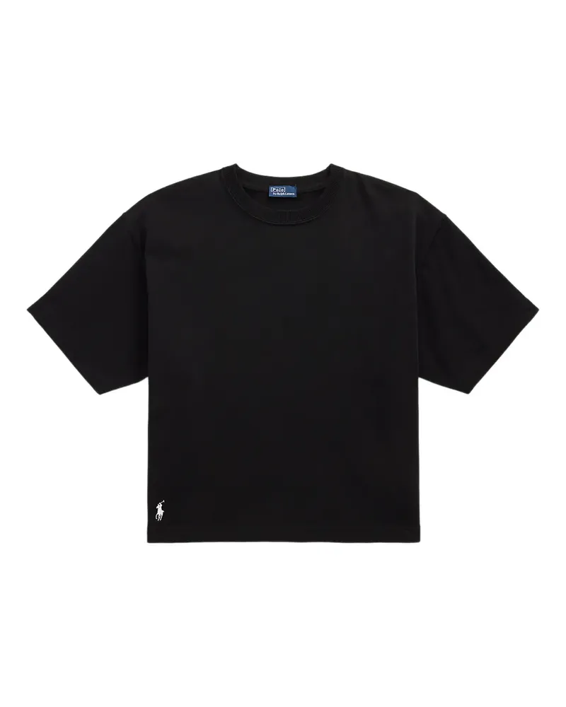 Ralph Lauren T-Shirt mit Polo Pony-Stickerei - Schwarz Schwarz