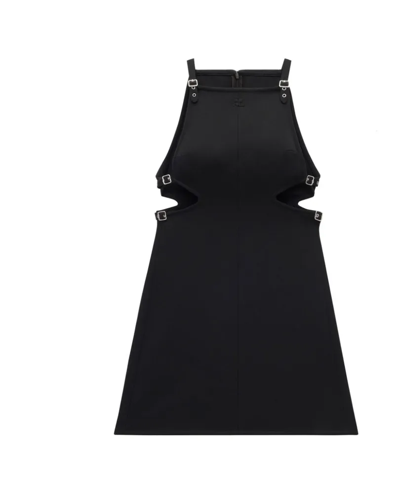 Courrèges Kleid mit Schnalle - Schwarz Schwarz