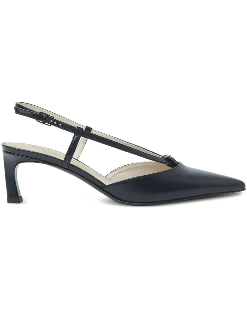 Peserico Spitze Slingback-Pumps - Schwarz Schwarz