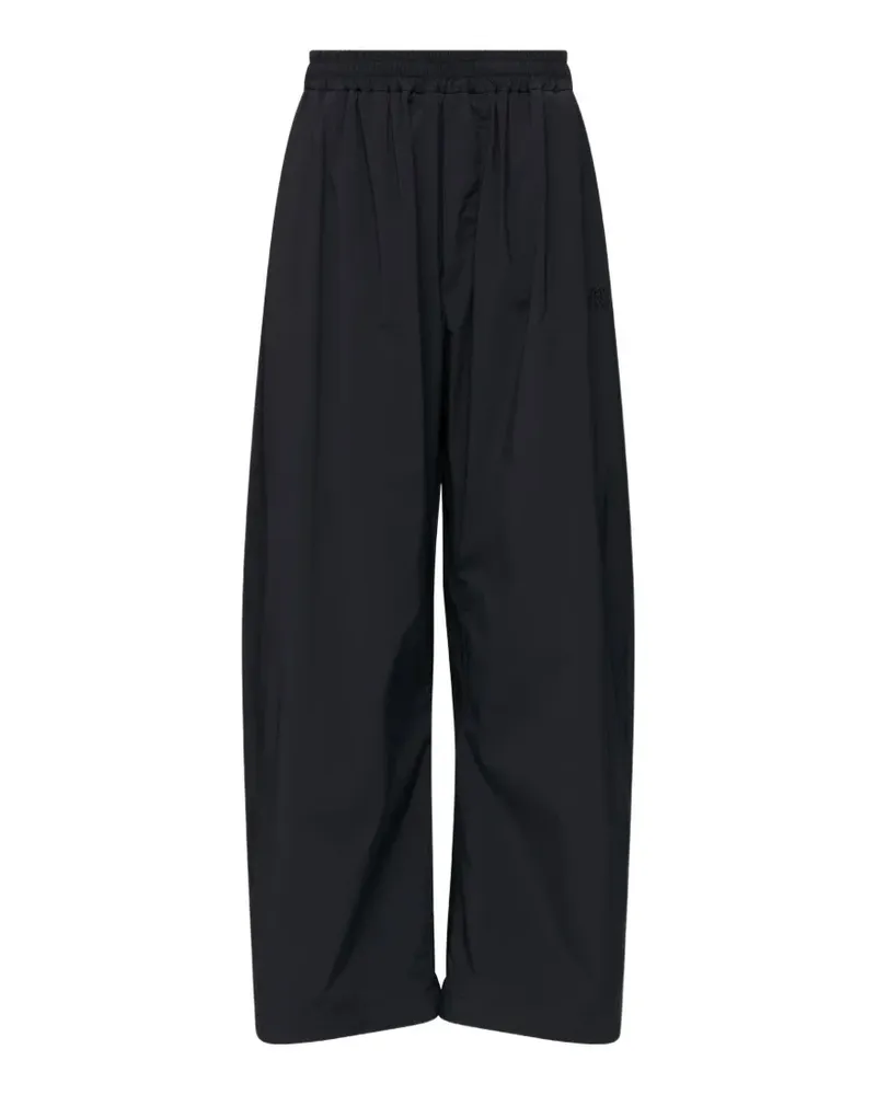 Maison Margiela logo-embroidered nylon drawstring trousers - Schwarz Schwarz