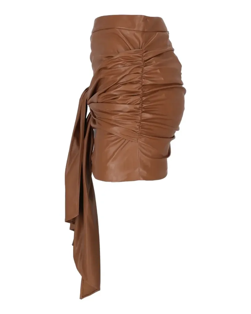 Elisabetta Franchi miniskirt with sash belt - Braun Braun